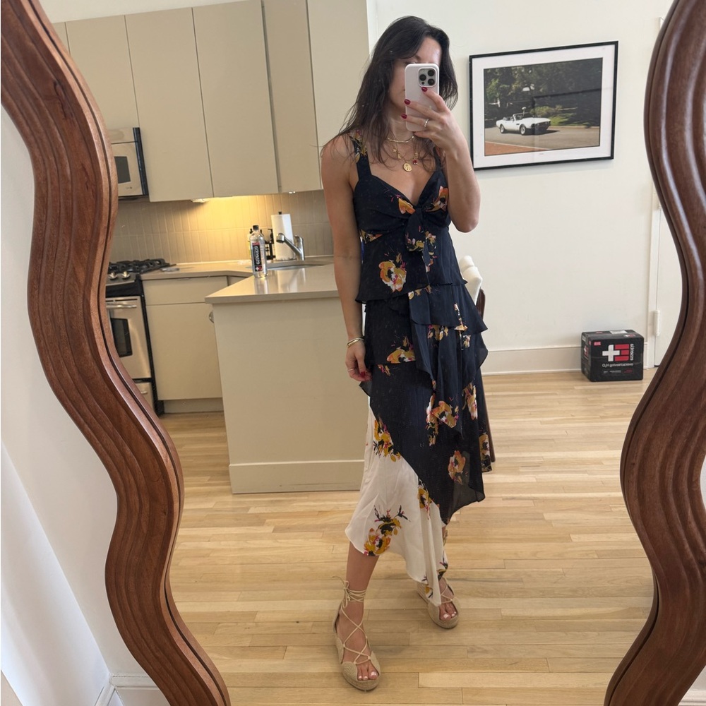 Floral Asymmetrical Dress